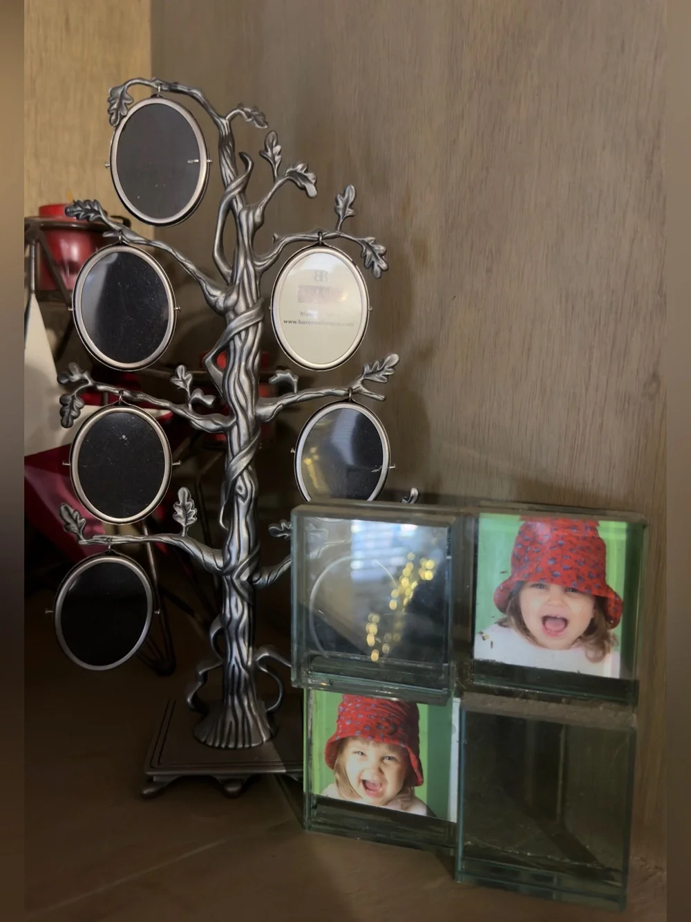 Silver Tree Multi-Photo Frame Stand